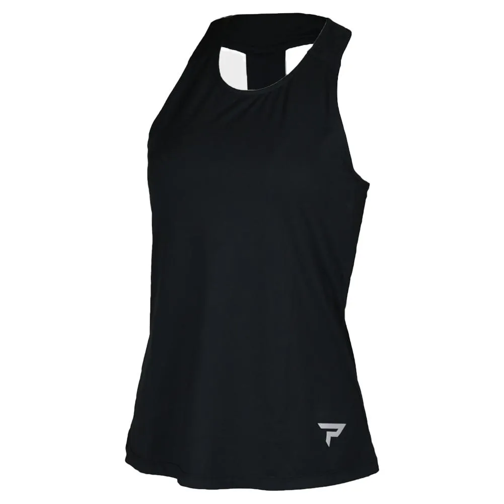 Womens Performance Tennis Tank Black