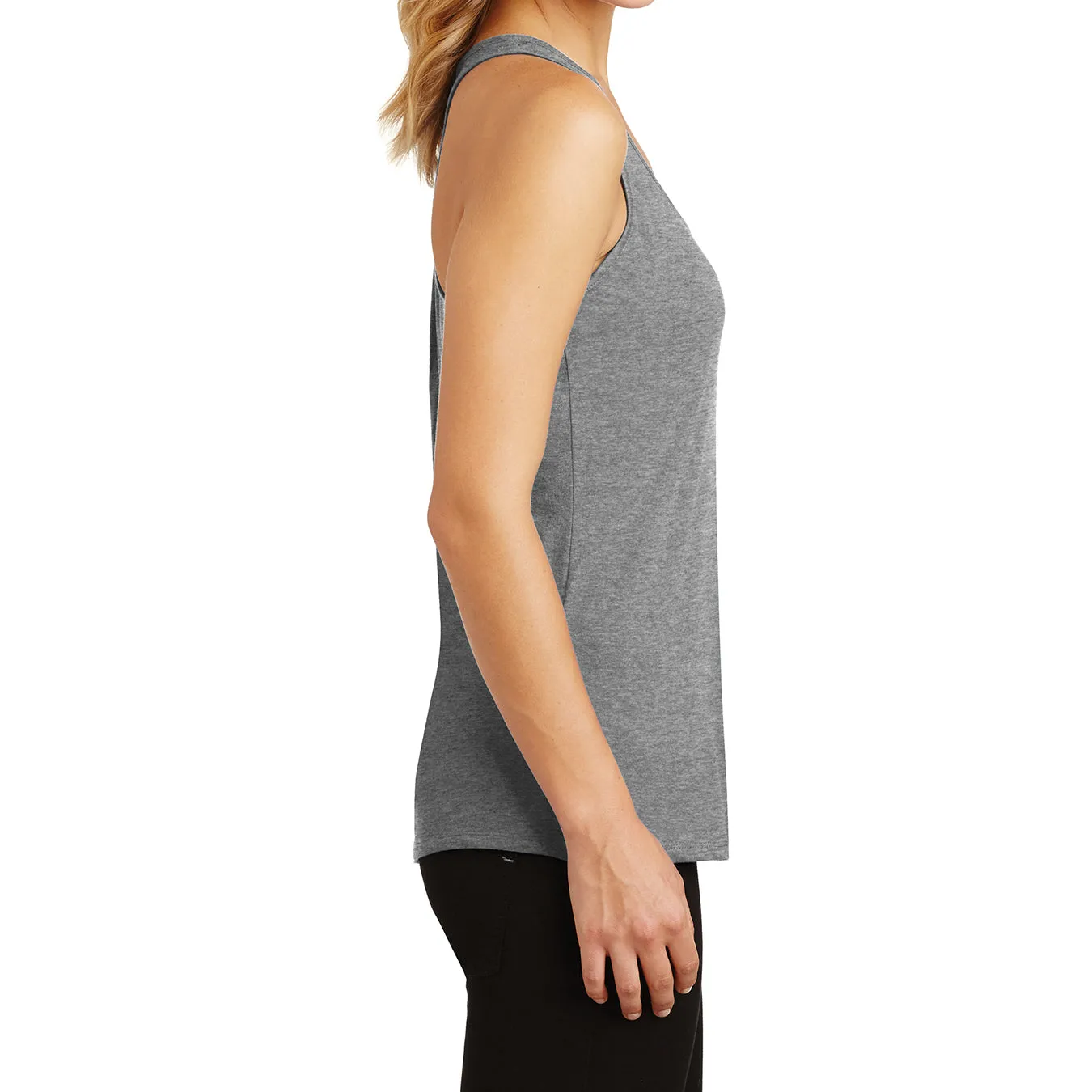 Womens Solid Gathered Racerback Tank