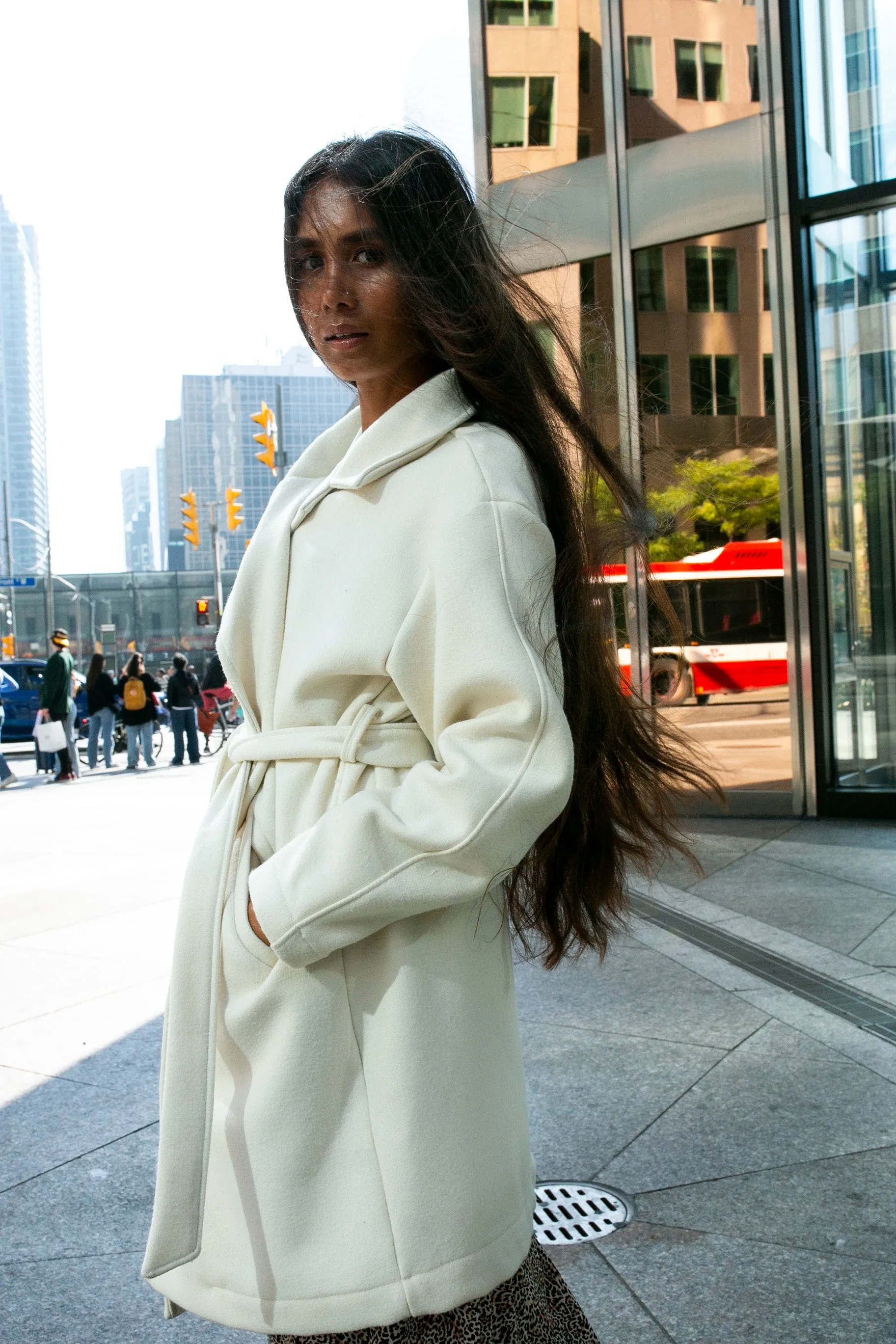 Wool trench coat