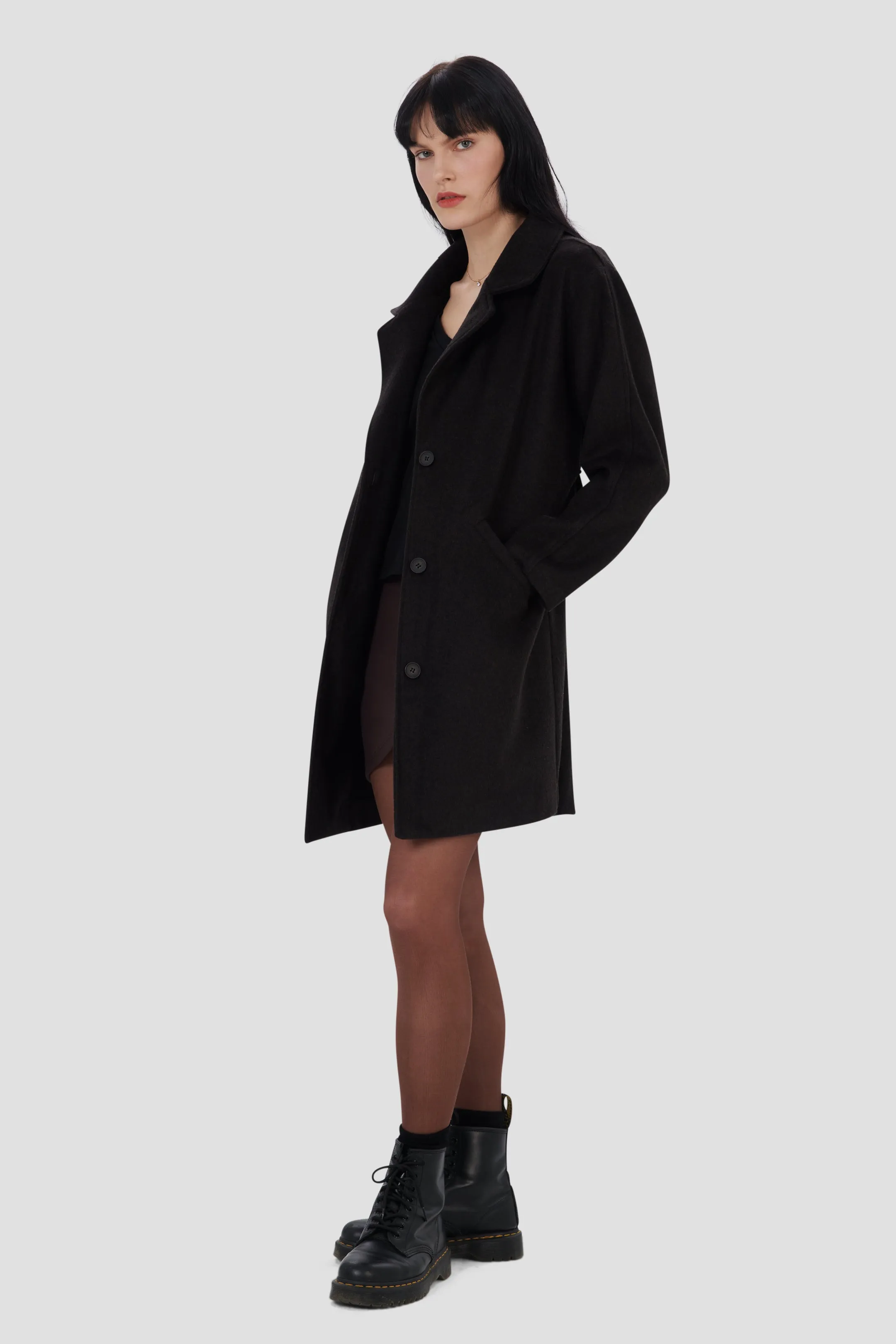 Wool trench coat