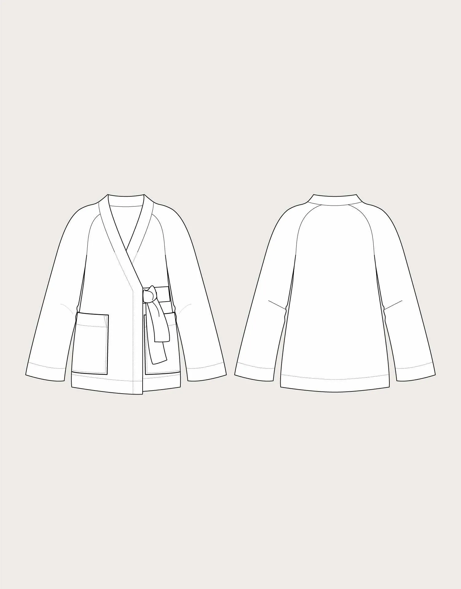 Wrap Jacket Sewing Pattern, The Assembly Line