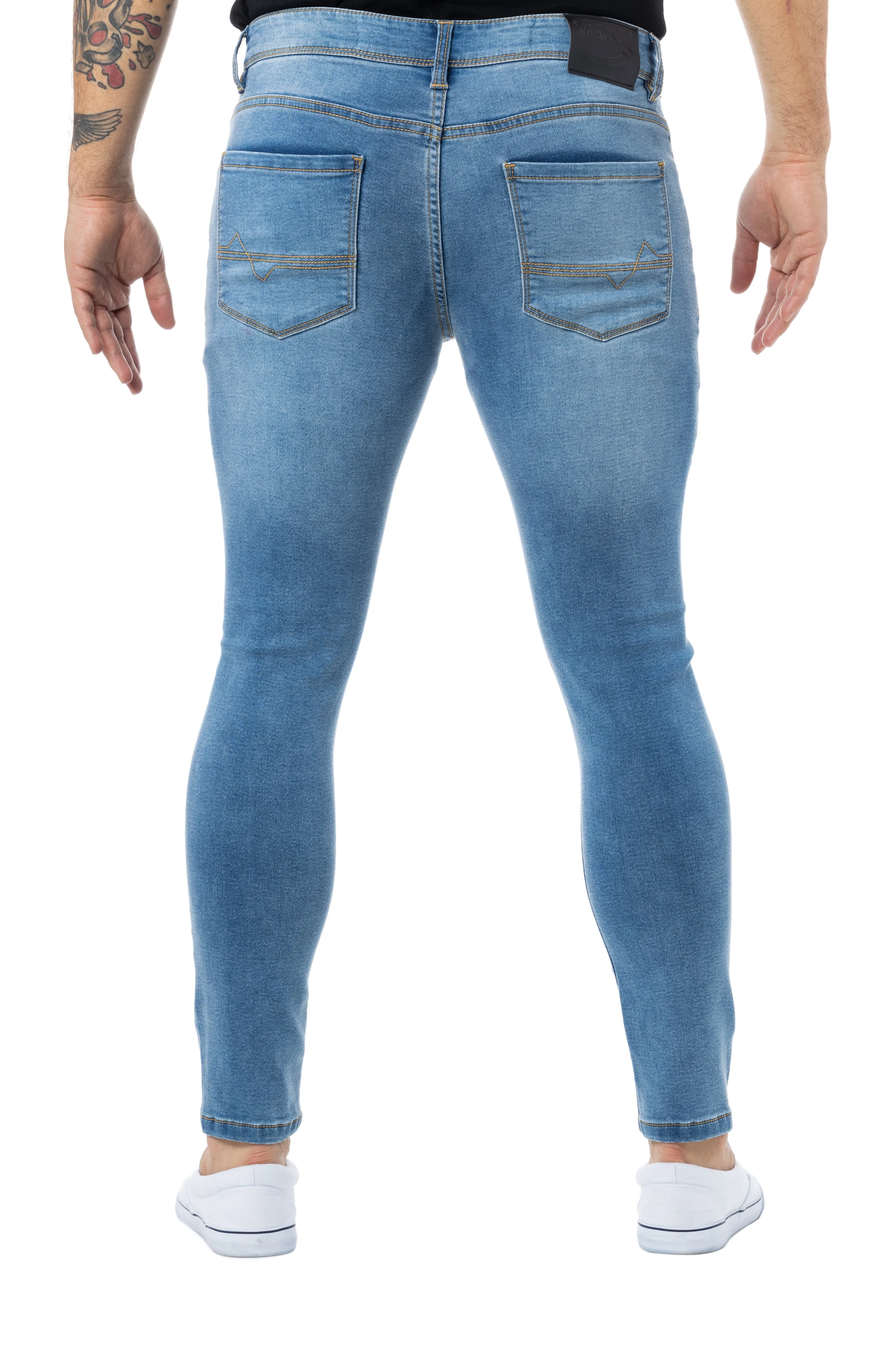 X RAY Men's Modern Skinny Fit Straight Leg Stretch Denim Jeans