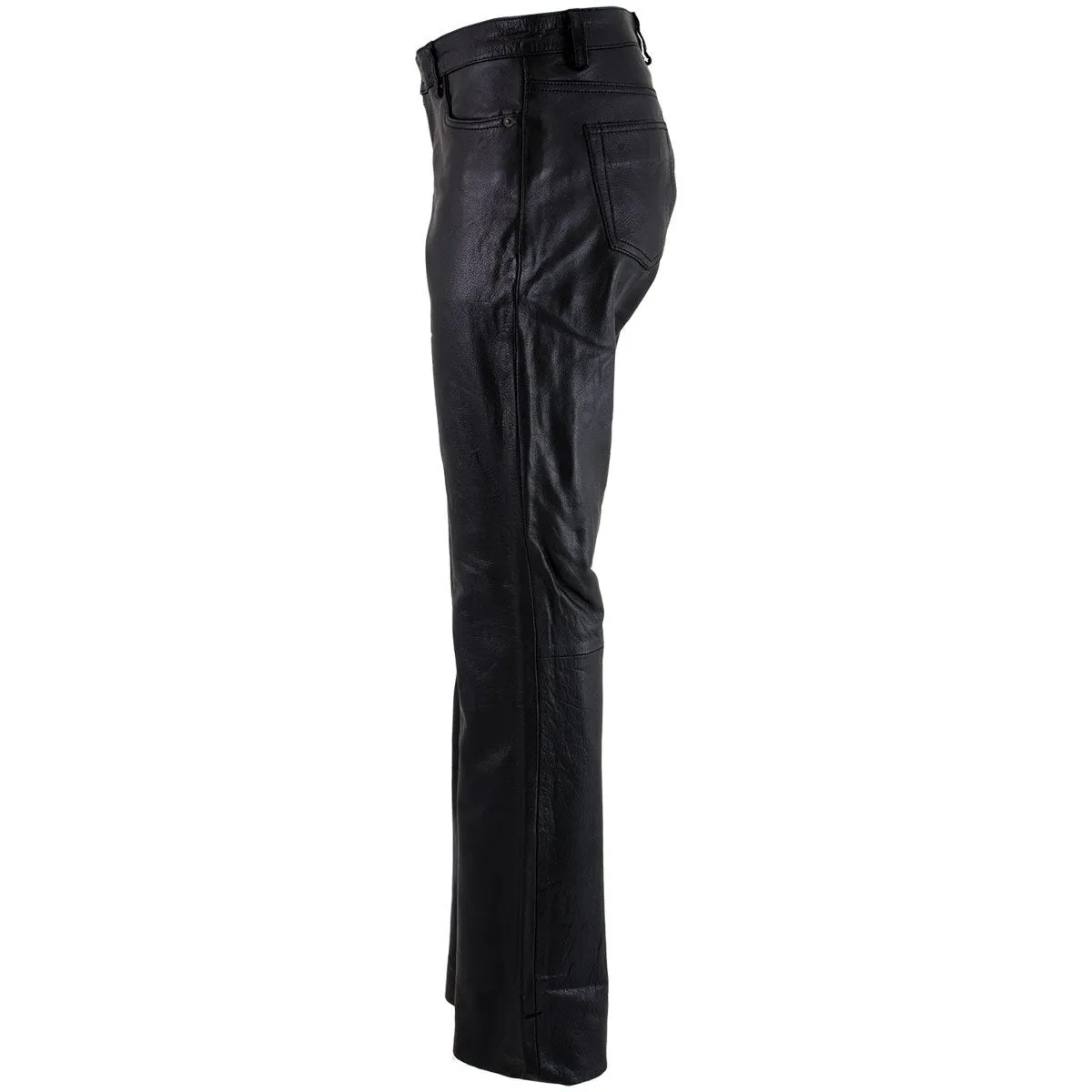 Xelement XS679 Ladies 'Nubile' Classic Black Buffalo Leather Pants