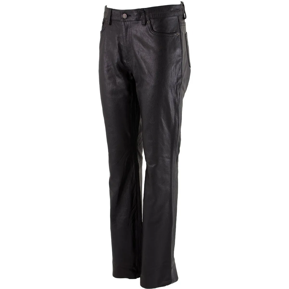 Xelement XS679 Ladies 'Nubile' Classic Black Buffalo Leather Pants